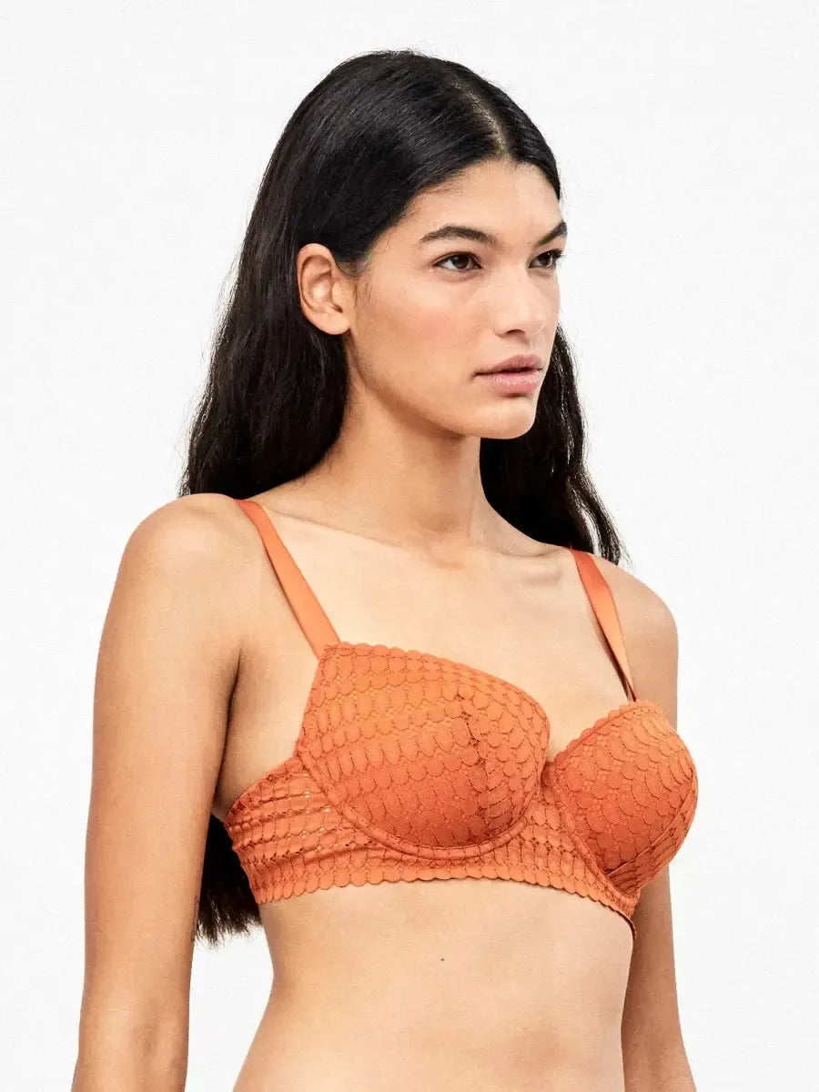 Coordinato reggiseno con ferretto e slip in coppa C Gisela 10158