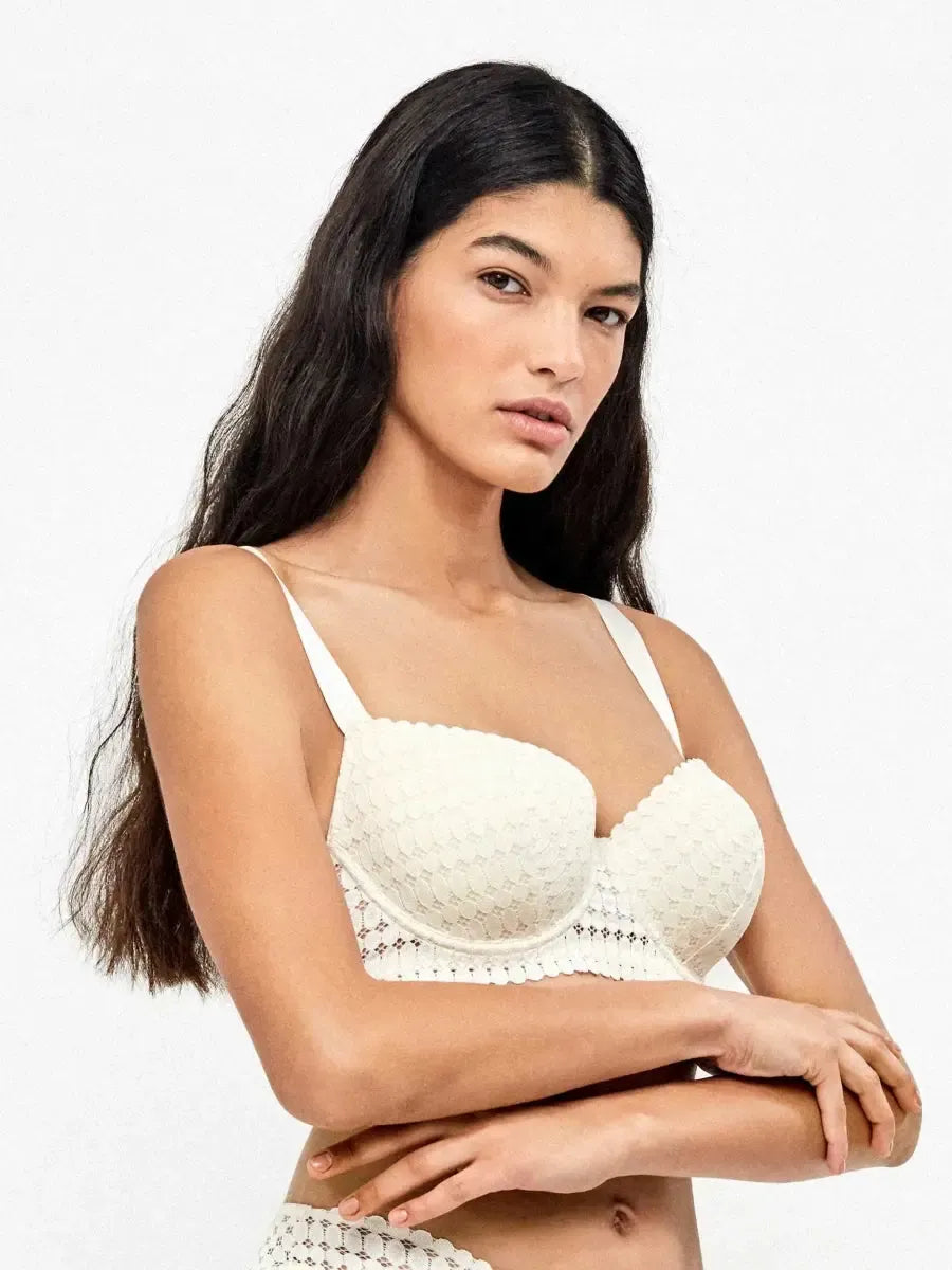 Coordinato reggiseno con ferretto e slip in coppa C Gisela 10158