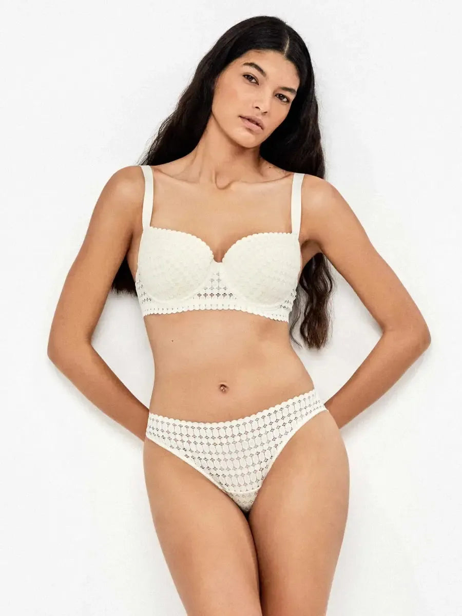 Coordinato reggiseno con ferretto e slip in coppa C Gisela 10158