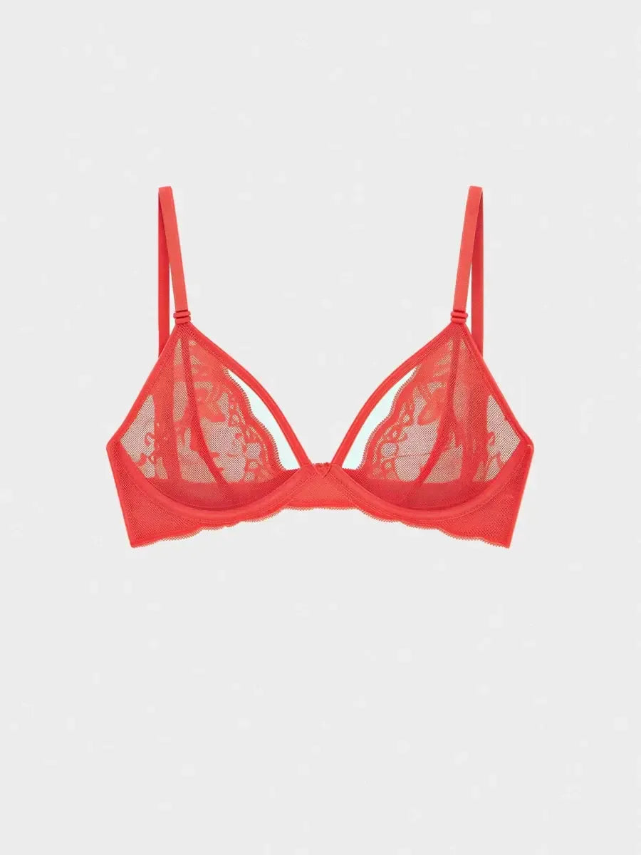 Coordinato reggiseno con ferretto senza coppa e brasiliana Gisela 10153