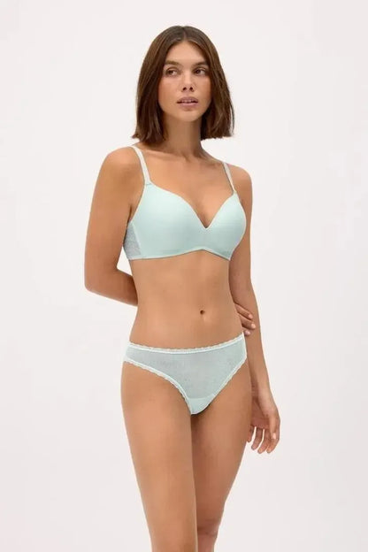 Coordinato reggiseno imbottito senza ferretto e brasiliana Ysabel Mora 10842