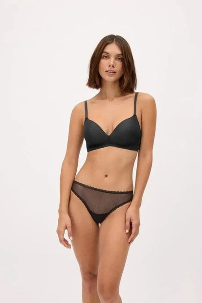 Coordinato reggiseno imbottito senza ferretto e brasiliana Ysabel Mora 10842