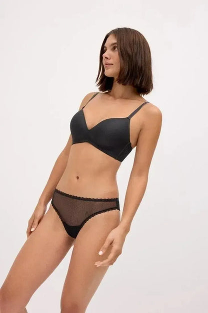 Coordinato reggiseno imbottito senza ferretto e brasiliana Ysabel Mora 10842