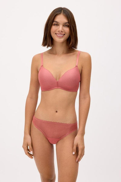 Coordinato reggiseno imbottito senza ferretto e brasiliana Ysabel Mora 10842