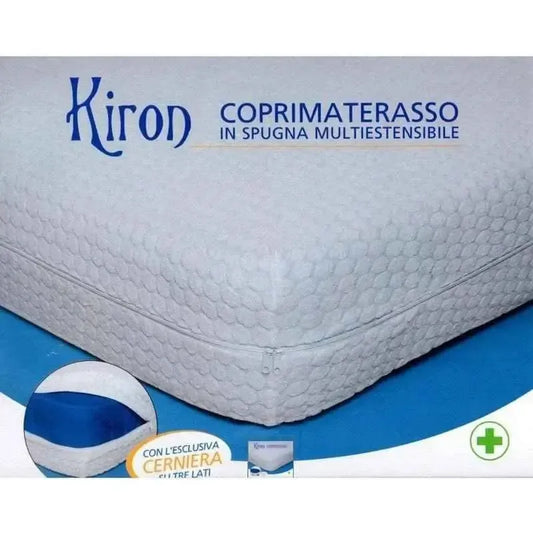 Coprimaterasso Biancaluna modello Kiron in spugna con cerniera