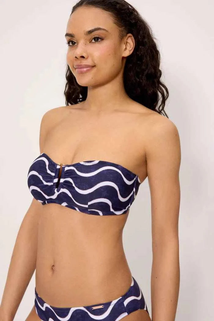 Costume da bagno donna bikini a fascia con ferretto coppa C e slip Ysabel Mora 83221