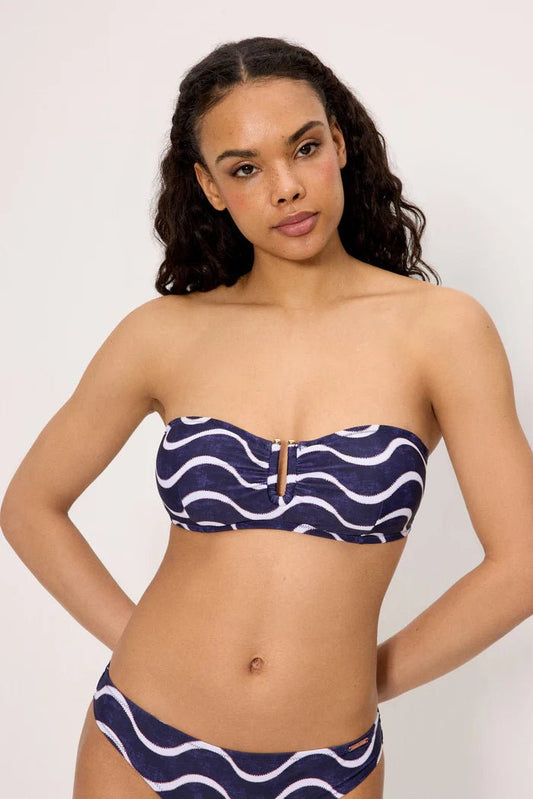 Costume da bagno donna bikini a fascia con ferretto coppa C e slip Ysabel Mora 83221