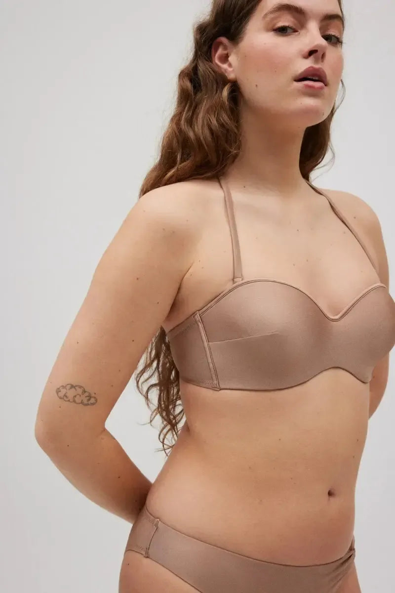 Costume da bagno donna bikini a fascia coppa C con ferretto e slip Ysabel Mora 82925