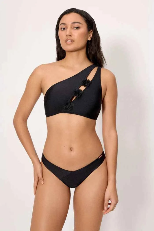 Costume da bagno donna bikini asimmetrico senza ferretto e slip brasiliana Ysabel Mora 83289