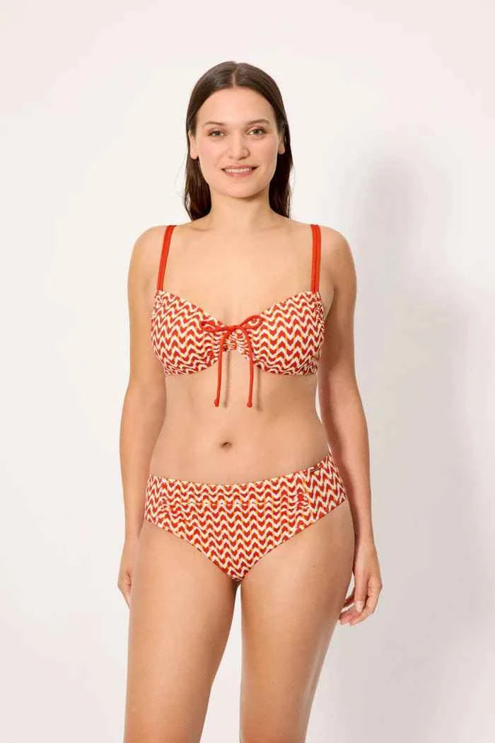 Costume da bagno donna bikini con ferretto coppa C e slip midi snellente Ysabel Mora 83238