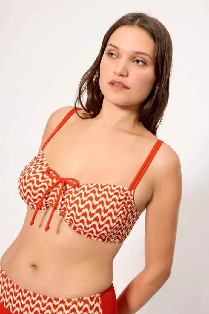 Costume da bagno donna bikini con ferretto coppa C e slip midi snellente Ysabel Mora 83238