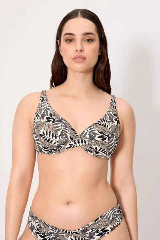 Costume da bagno donna bikini con ferretto coppa C e slip midi snellente Ysabel Mora 83342