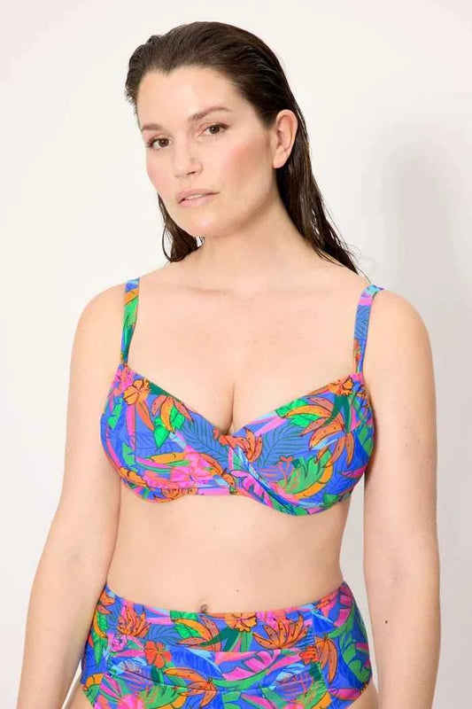 Costume da bagno donna bikini con ferretto coppa C e slip midi snellente Ysabel Mora 83401