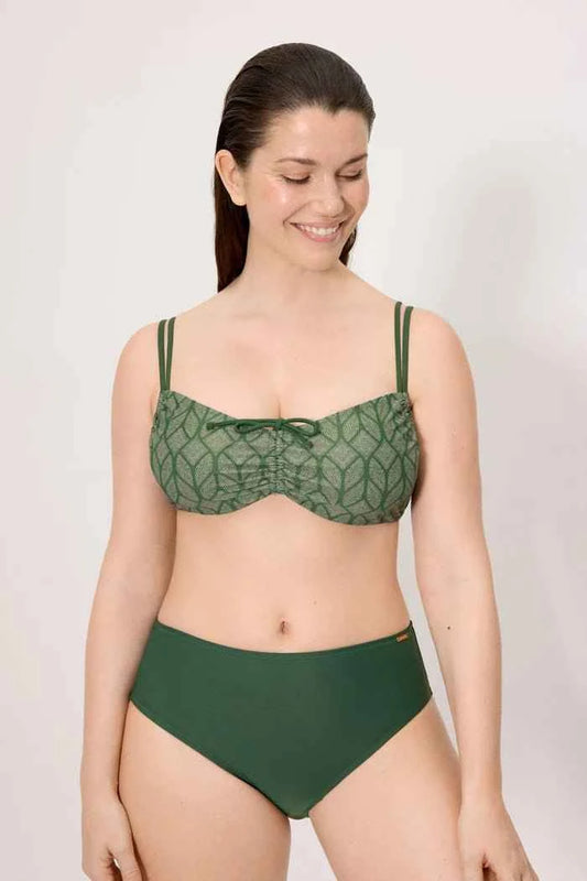 Costume da bagno donna bikini con ferretto coppa D e slip alto Ysabel Mora 83291
