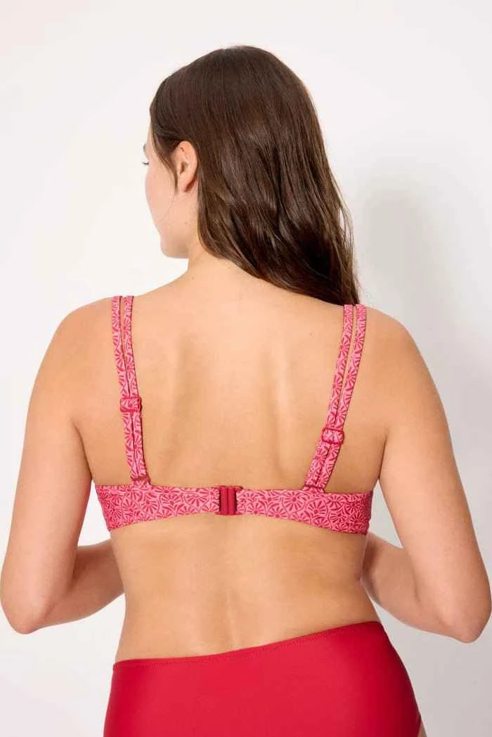 Costume da bagno donna bikini con ferretto coppa D e slip midi snellente Ysabel Mora 83453