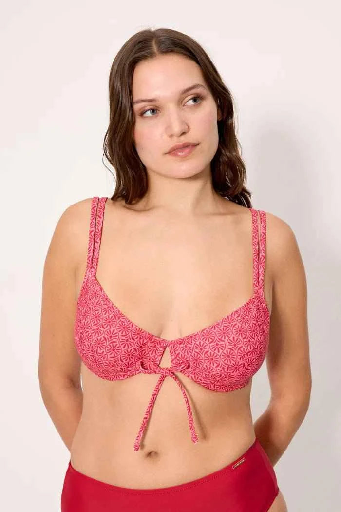 Costume da bagno donna bikini con ferretto coppa D e slip midi snellente Ysabel Mora 83453