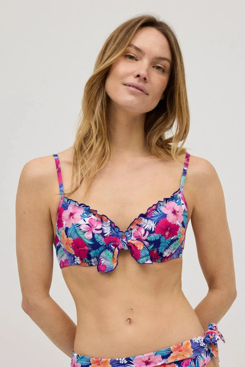 Costume da bagno donna bikini con ferretto e slip midi Ysabel Mora 83120