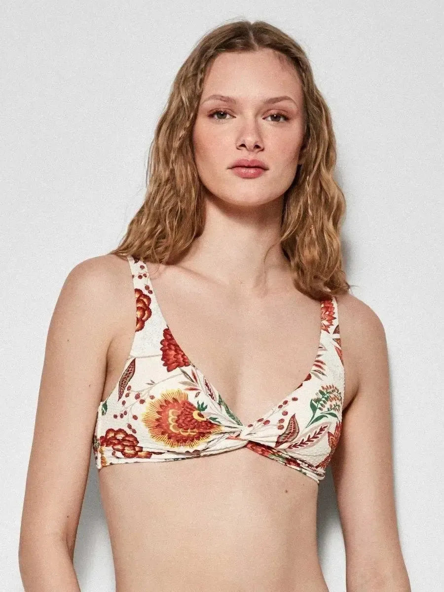 Costume da bagno donna bikini coppa B senza ferretto e slip vita alta Gisela 2/30108