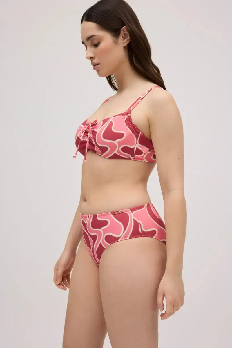 Costume da bagno donna bikini coppa C con ferretto e slip midi Ysabel Mora 82874