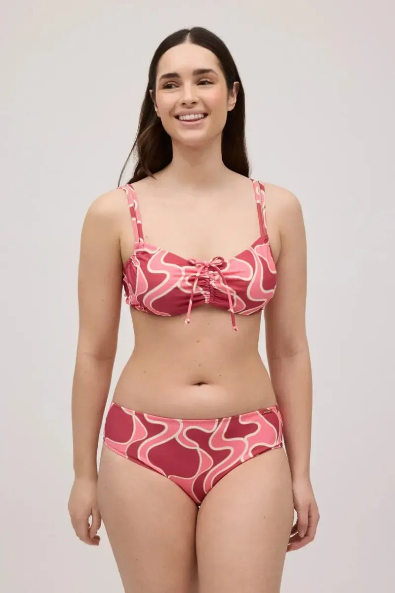 Costume da bagno donna bikini coppa C con ferretto e slip midi Ysabel Mora 82874