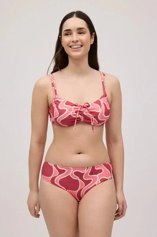 Costume da bagno donna bikini coppa C con ferretto e slip midi Ysabel Mora 82874