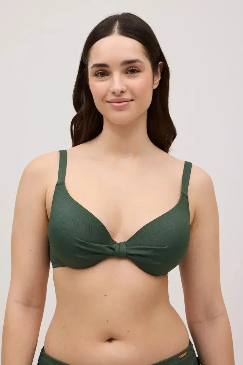 Costume da bagno donna bikini coppa C con ferretto e slip midi Ysabel Mora 83152