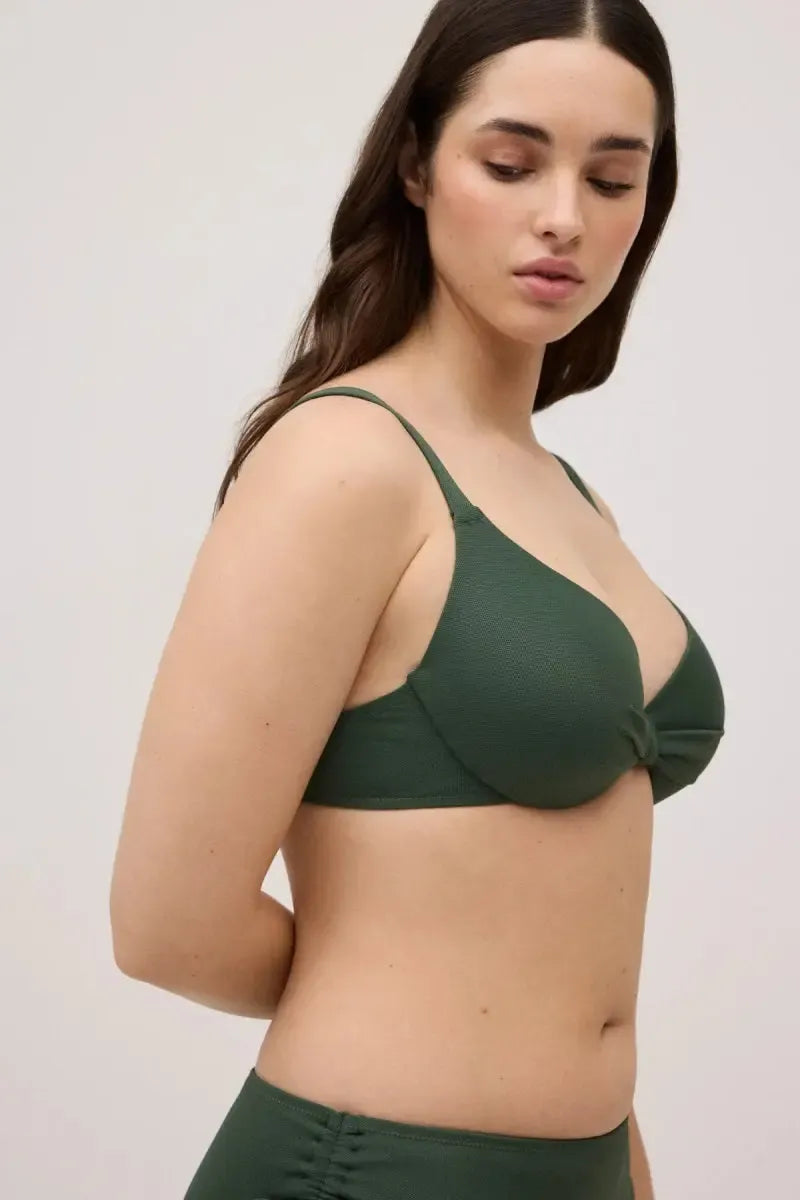 Costume da bagno donna bikini coppa C con ferretto e slip midi Ysabel Mora 83152