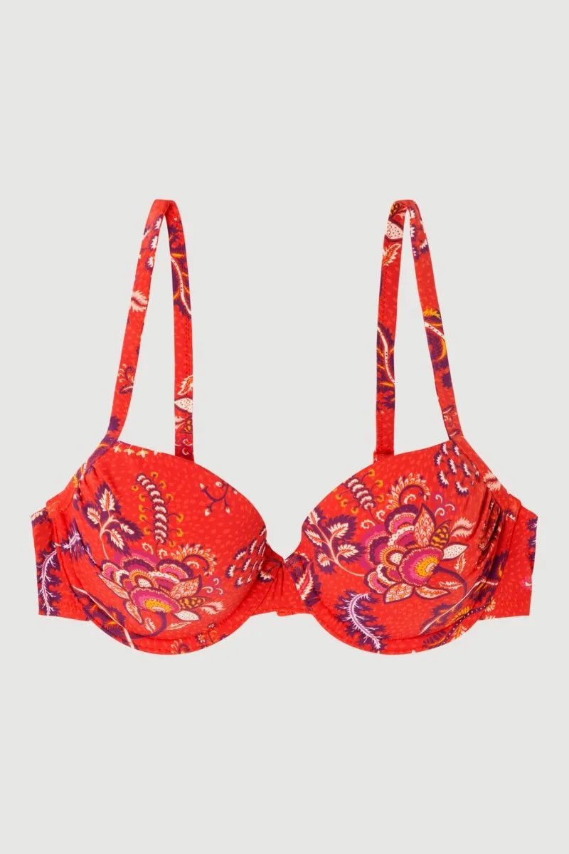 Costume da bagno donna bikini coppa C con ferretto e slip vita alta Gisela 2/30142
