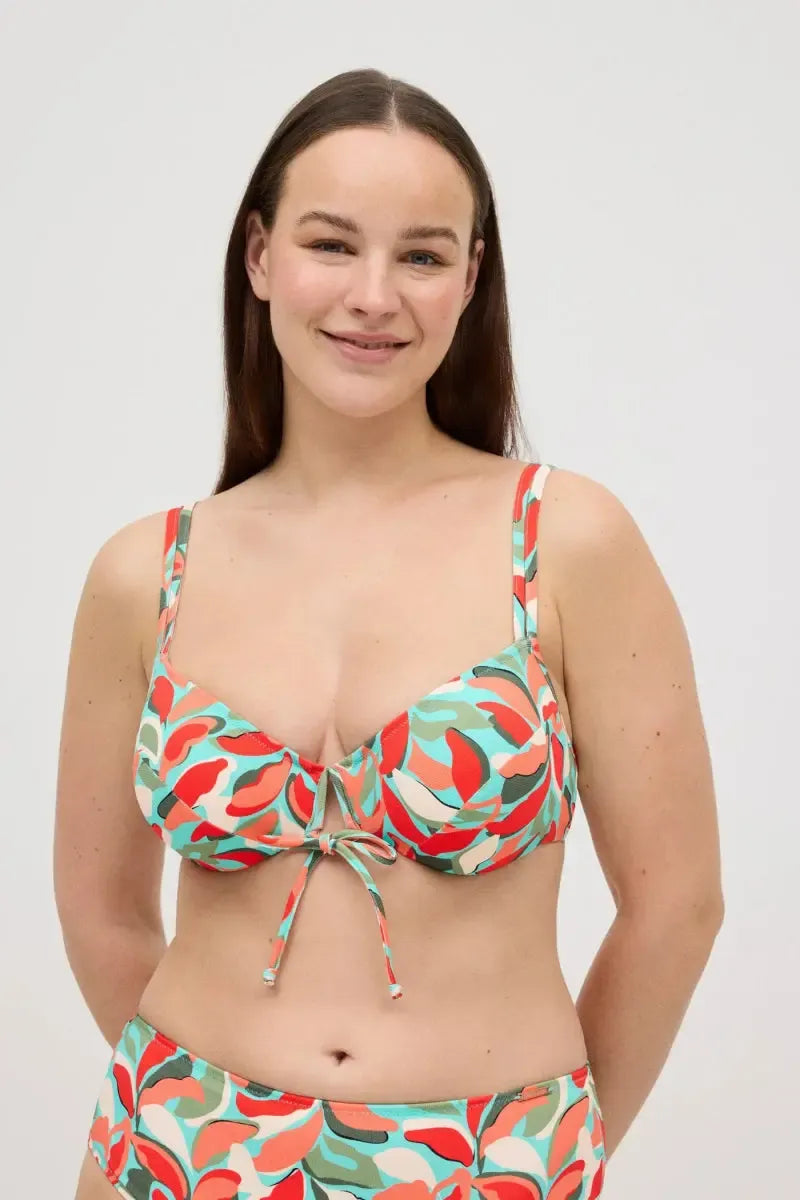 Costume da bagno donna bikini coppa D con ferretto e slip Ysabel Mora 83154