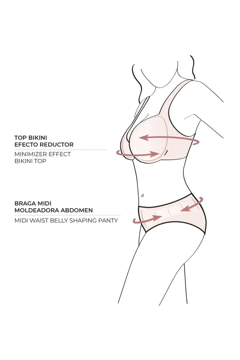 Costume da bagno donna bikini coppa D con ferretto e slip Ysabel Mora 83154
