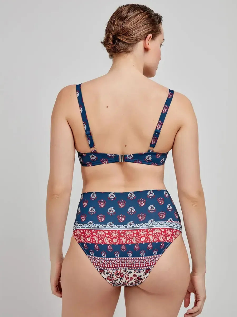 Costume da bagno donna bikini coppa D e slip alto Gisela 30223