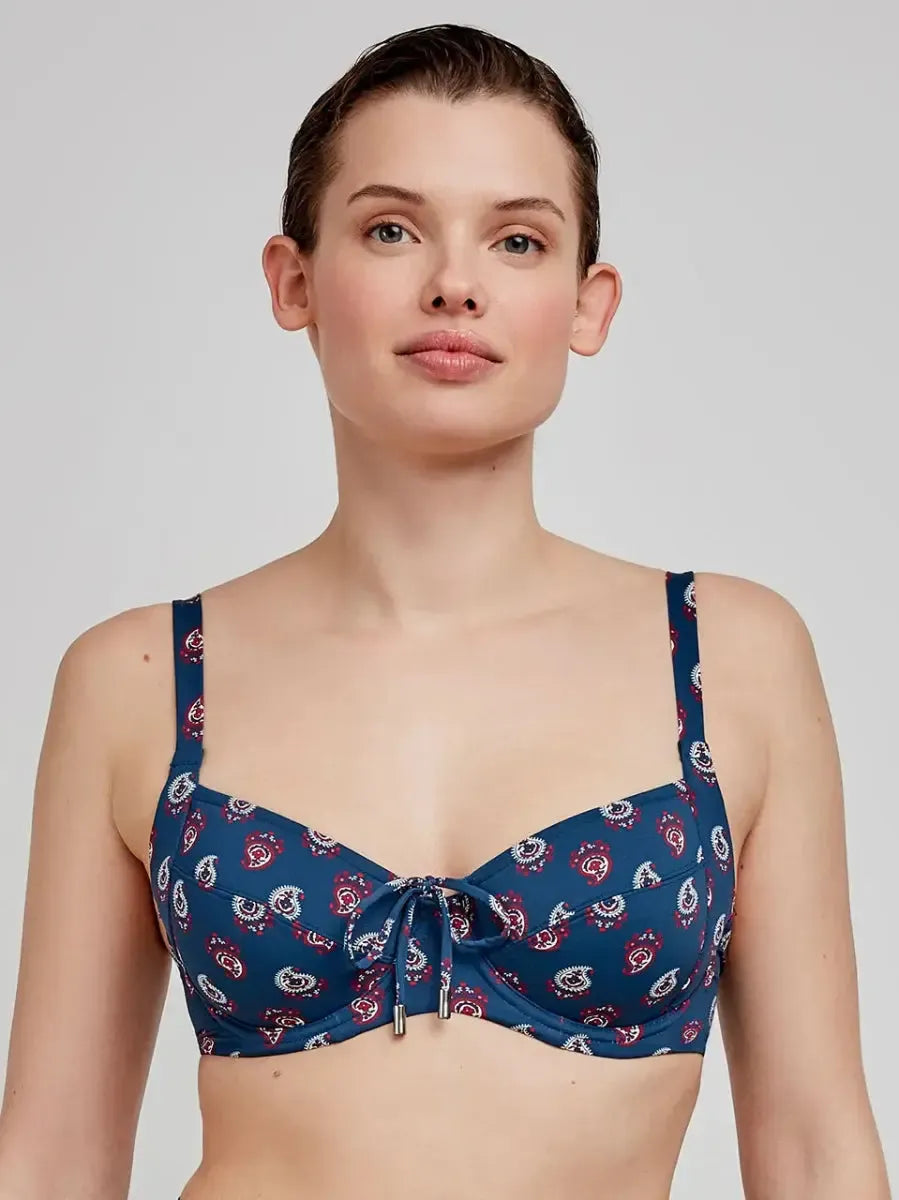 Costume da bagno donna bikini coppa D e slip alto Gisela 30223