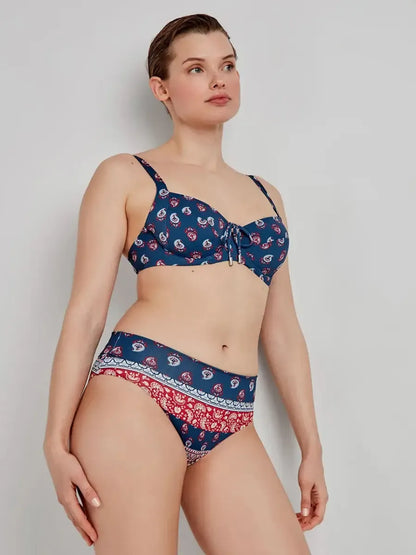Costume da bagno donna bikini coppa D e slip alto Gisela 30223