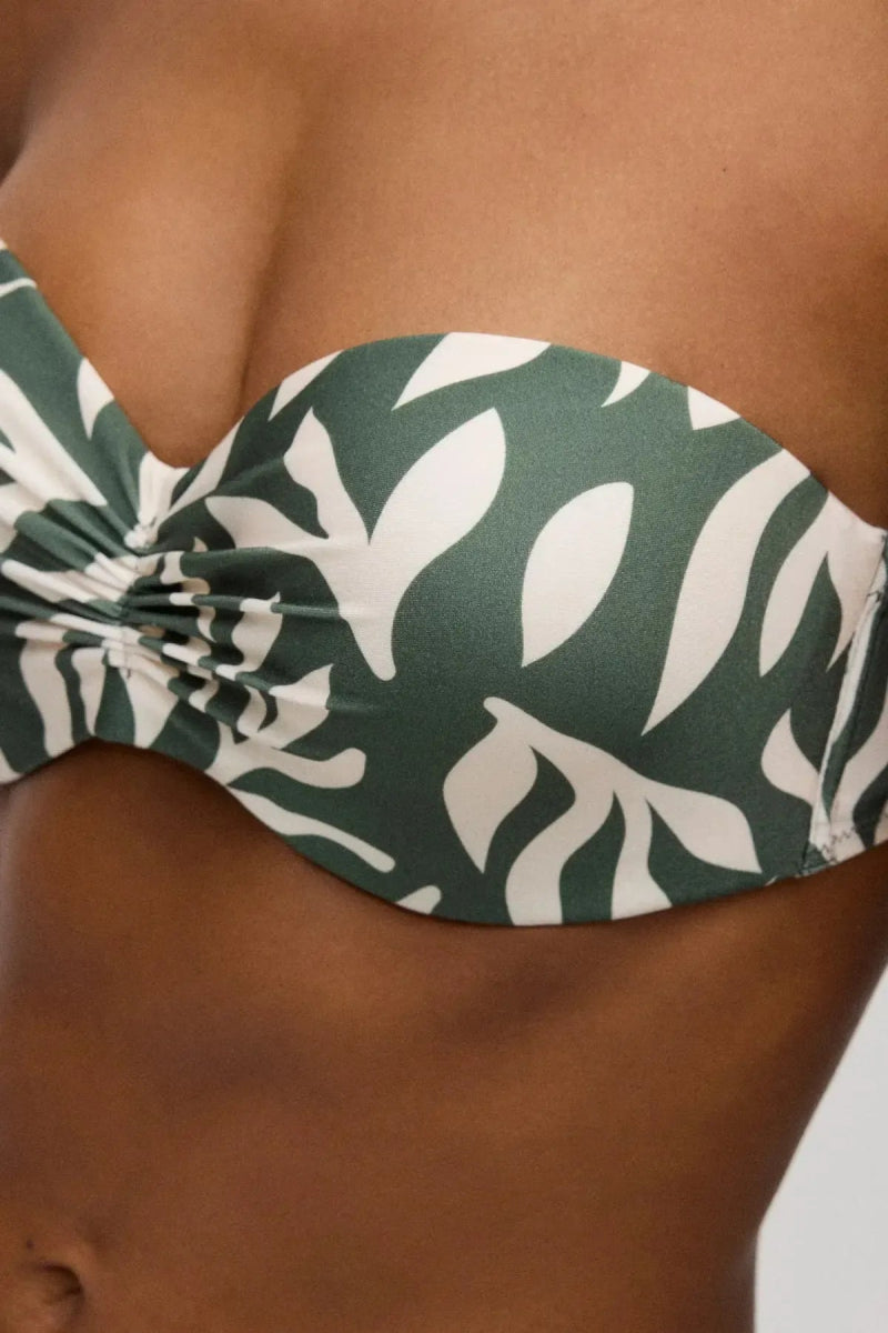 Costume da bagno donna bikini fascia con ferretto push up e brasiliana Ysabel Mora 83097