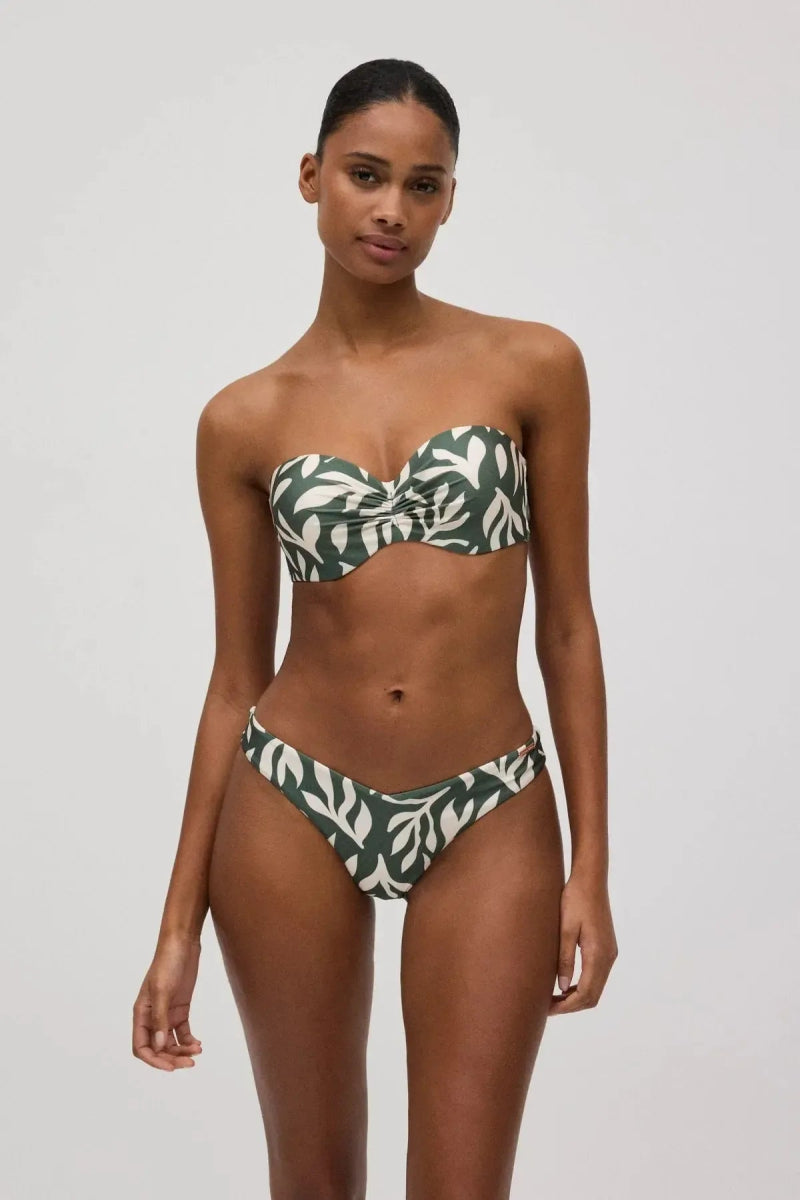 Costume da bagno donna bikini fascia con ferretto push up e brasiliana Ysabel Mora 83097