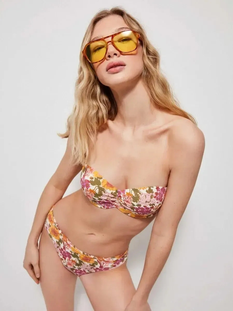 Costume da bagno donna bikini fascia coppa B con ferretto e slip mini Gisela 2/30153