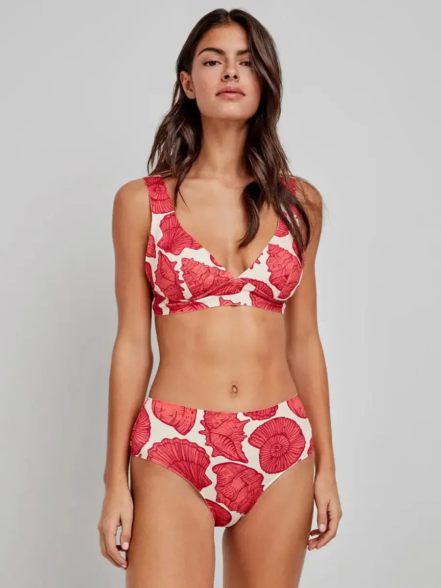 Costume da bagno donna bikini high tech senza ferretto e slip vita alta Gisela 30178