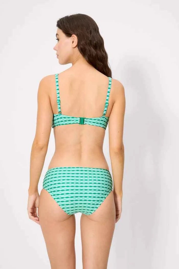 Costume da bagno donna bikini triangolo con ferretto coppa C e slip midi Ysabel Mora 83206
