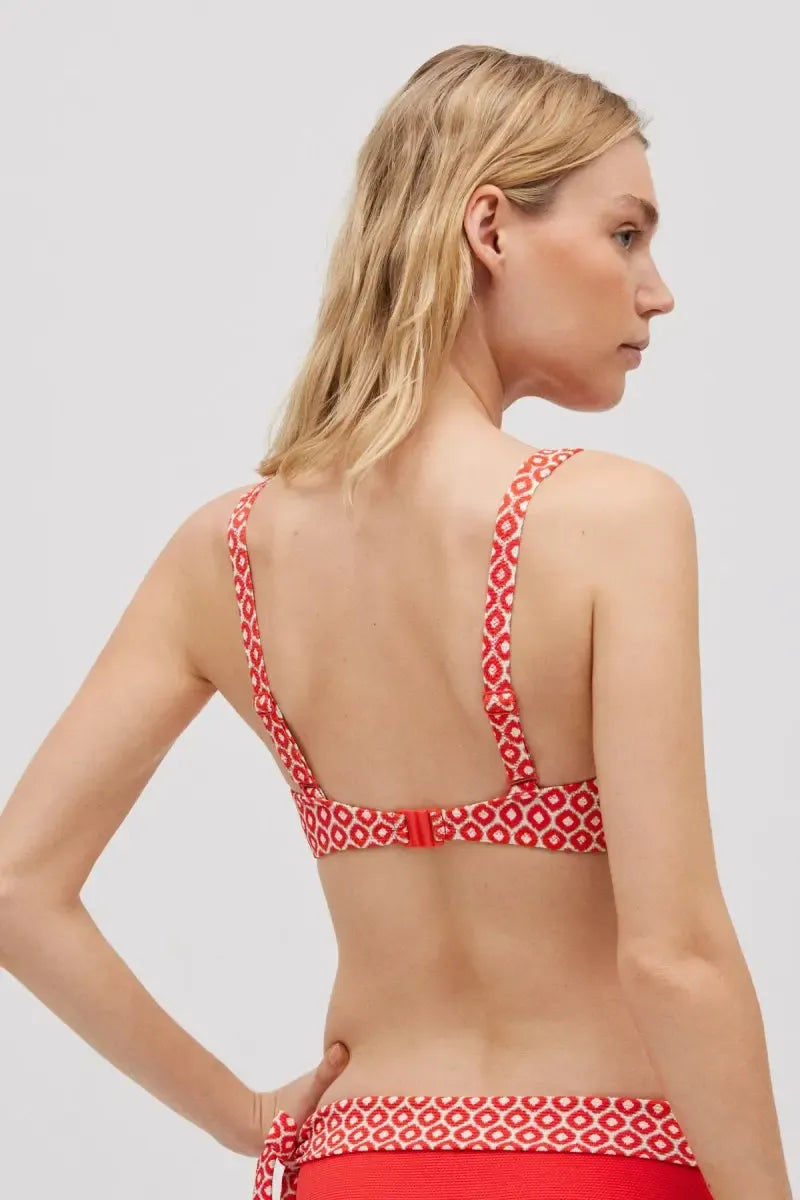Costume da bagno donna bikini triangolo coppa C senza ferretto e slip midi Ysabel Mora 83079
