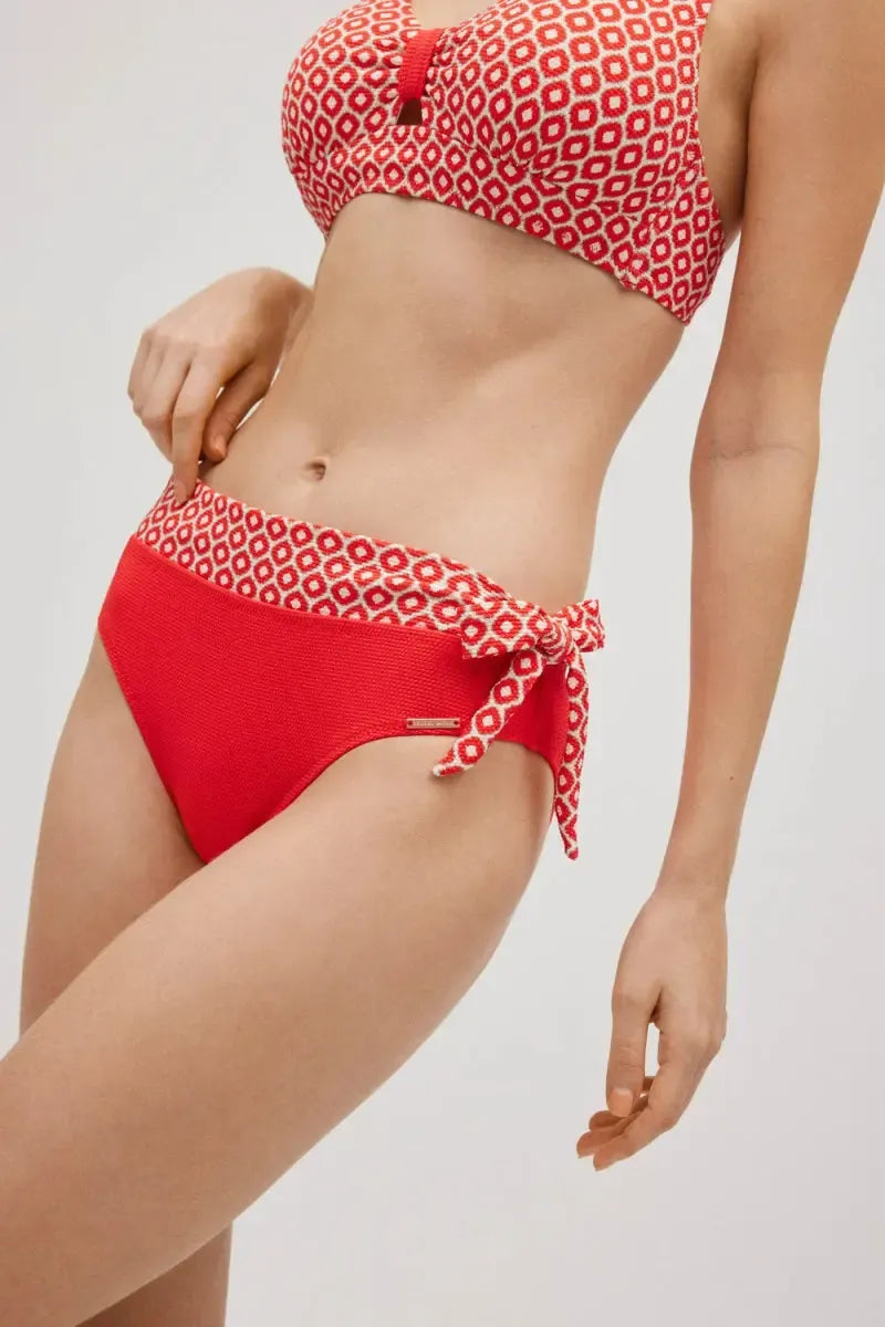 Costume da bagno donna bikini triangolo coppa C senza ferretto e slip midi Ysabel Mora 83079