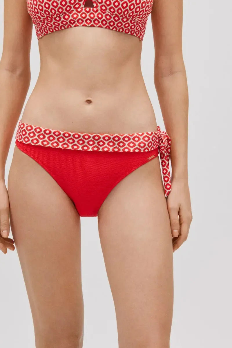 Costume da bagno donna bikini triangolo coppa C senza ferretto e slip midi Ysabel Mora 83079