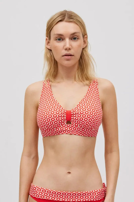 Costume da bagno donna bikini triangolo coppa C senza ferretto e slip midi Ysabel Mora 83079