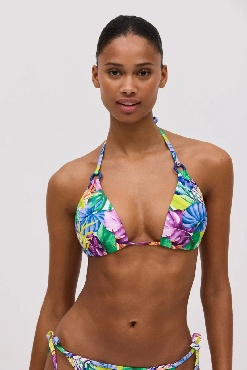 Costume da bagno donna bikini triangolo push up senza ferretto e slip Ysabel Mora 83011