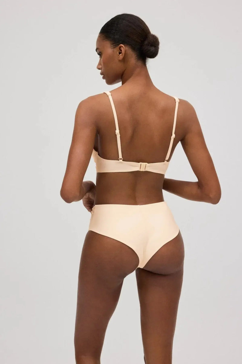 Costume da bagno donna bikini triangolo senza ferretto e slip midi a V Ysabel Mora 83049