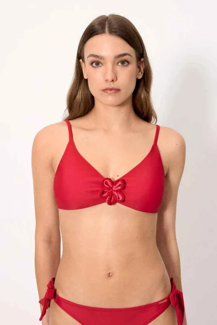 Costume da bagno donna bikini triangolo senza ferretto e slip tanga Ysabel Mora 83448