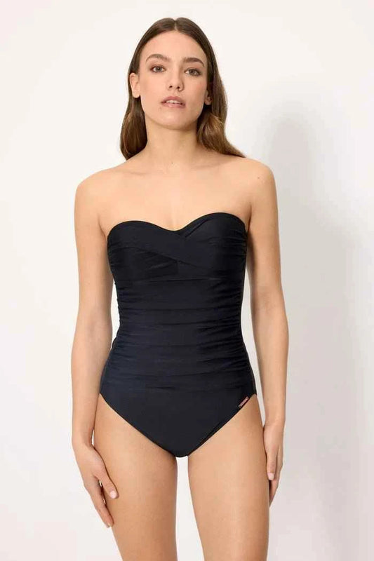 Costume da bagno donna intero a fascia snellente Coppa B Ysabel Mora 83349
