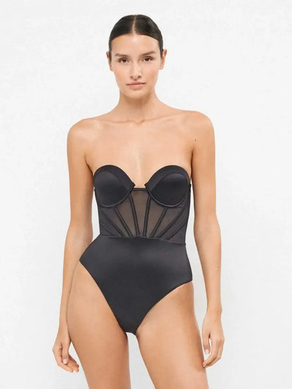 Costume da bagno donna intero con ferretto a fascia Gisela 30420