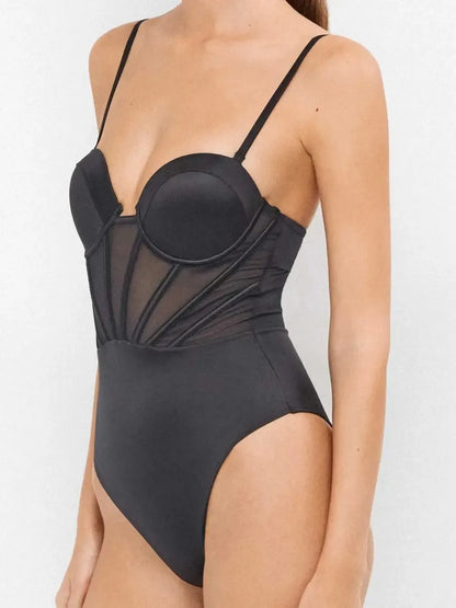 Costume da bagno donna intero con ferretto a fascia Gisela 30420