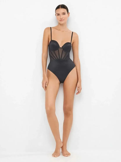 Costume da bagno donna intero con ferretto a fascia Gisela 30420