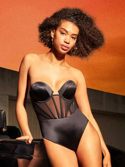 Costume da bagno donna intero con ferretto a fascia Gisela 30420